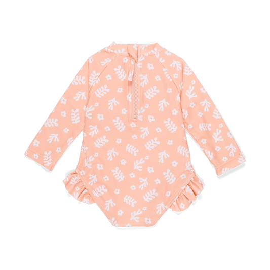 First Light Ruffle One-Piece - Coral image 2