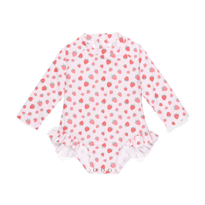 First Light Ruffle One - Piece - Strawberry - Sunnaroo